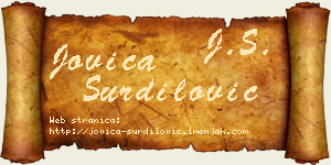 Jovica Šurdilović vizit kartica
